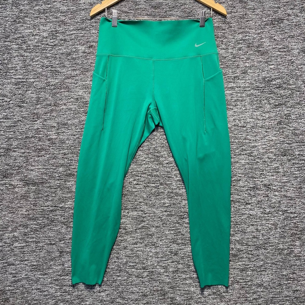 Nike Universa High Waisted Leggings XL Green Dri-FIT Pocket Tights DQ5897-324